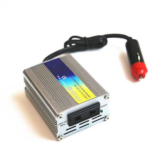 80W Car Power Inverter, DC 12V to AC 220V 