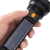 Portable Solar Flashlight with Side Light for Outdoor Use