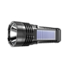 Solar Rechargeable Flashlight with Power Display