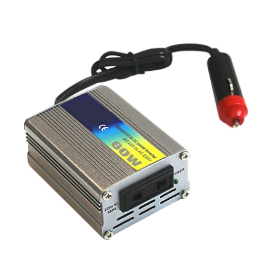 60W Car Power Inverter, DC 12V/24V to AC 110V/220V