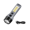 LCD Screen Solar Flashlight with Side Lamp