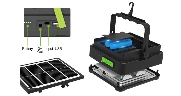 100W solar flood light description