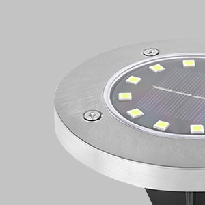 12 Led solar in ground light stainless shell