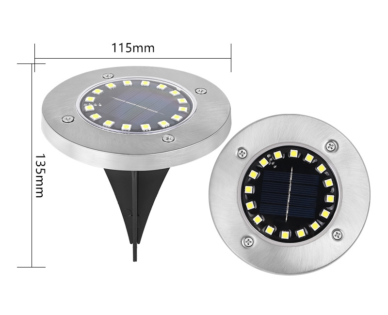 16led solar in ground light dimension