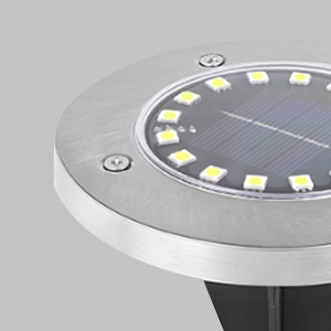 16 Led solar in ground light stainless shell