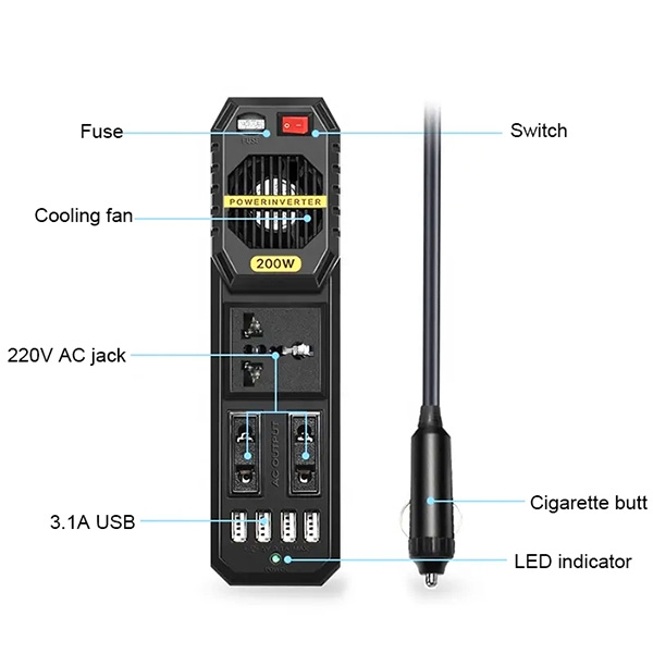 200W car inverter structure