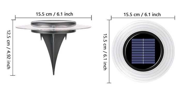 28 led solar in ground light dimension