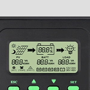 80a mppt solar charge controller lcd display