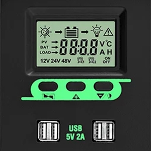 80a pwm solar charge controller lcd display