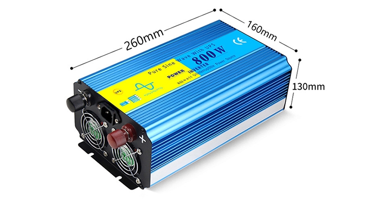 800W pure sine wave ups inverter dimension