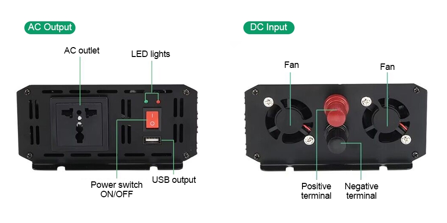 800W pure sine wave inverter structure