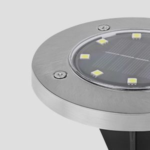 8Led solar in ground light stainless shell