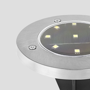 9 Led solar in ground light stainless shell