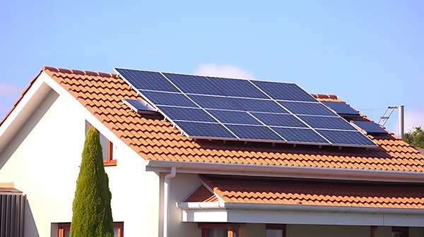 Solar panels in the apartment