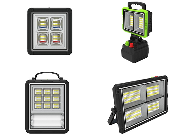 Four models of solar flood lights