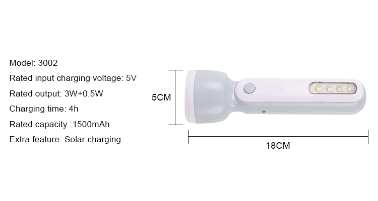 Mini solar flashlight dimension