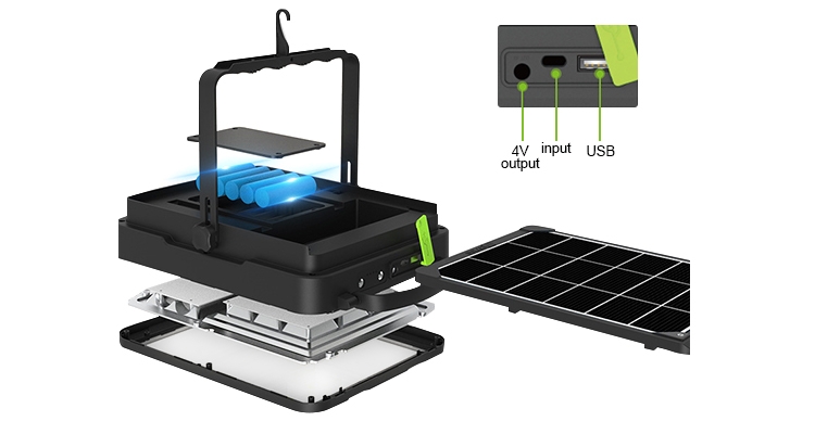 Portable 200w solar flood light 