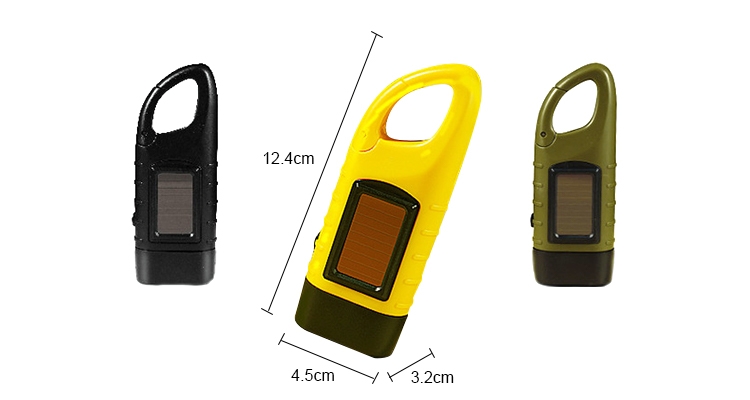 Solar hand crank flashlight dimensions